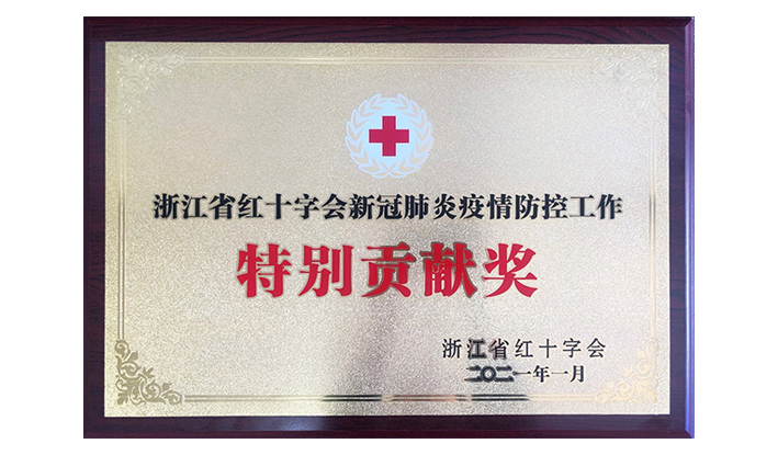 浙江省红十字会授予开云体育注册“新冠疫情防控特别贡献奖”